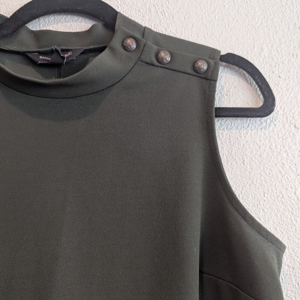 Banana Republic * Women's Shift Dress *  Olive Green - Sz Small - Picture 2 of 6